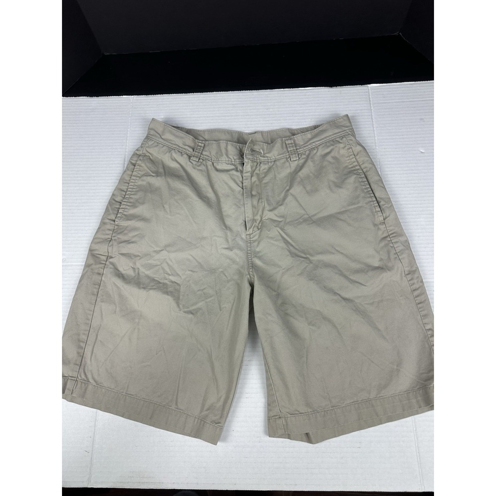 Disney Parks Men's Khaki Tan Cotton Chino Walking Shorts Mickey Mouse Size 32‎
